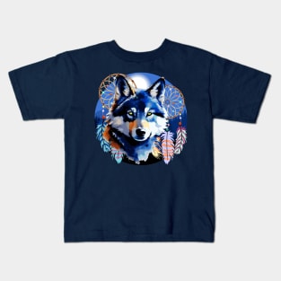 Wolf Native Animal Spirit Kids T-Shirt